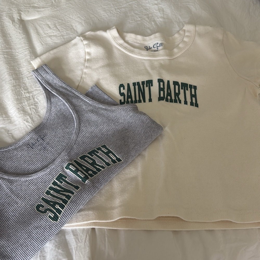 Brandy Melville Saint Barth Tee and Tank bundle - Picture 1 of 9